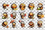 Summer Bee PNG Clipart Watercolor, a Seasonal Illustration by Nicolle's Colorful Art (Thumbnail 2 of 5)