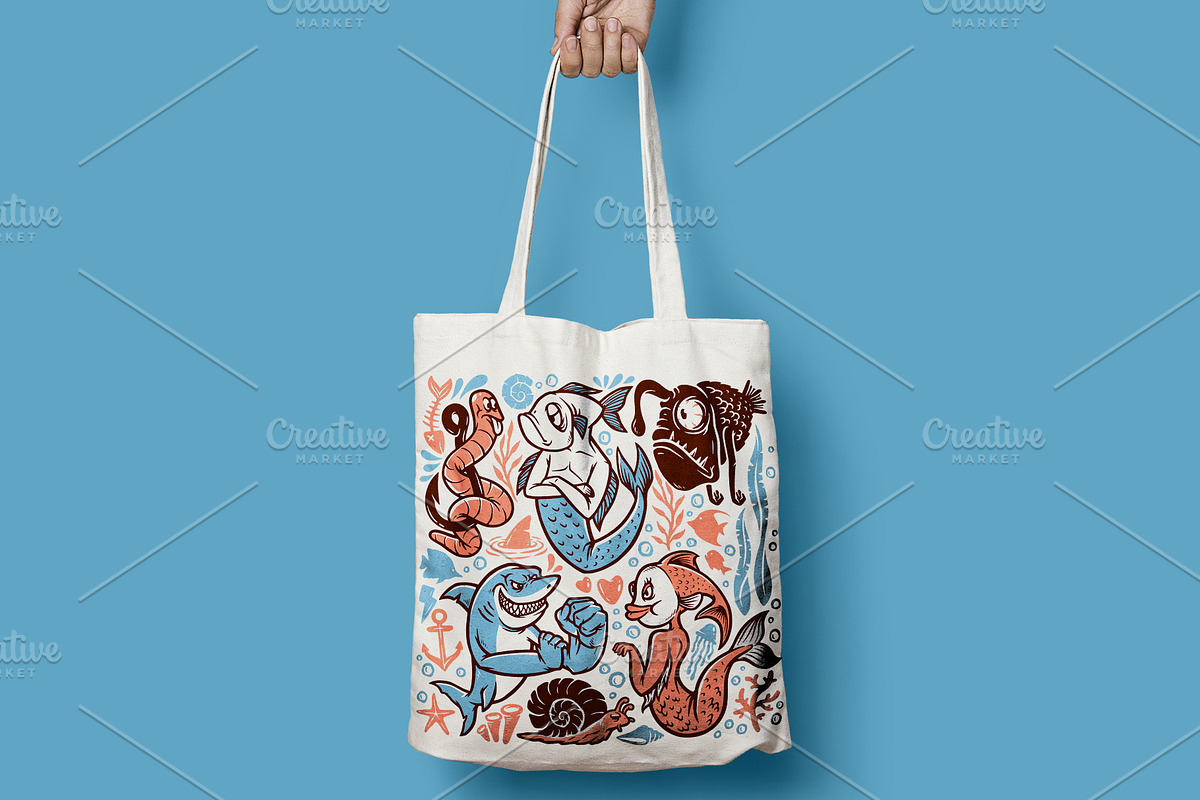 Set of underwater elements, an Animal Illustration by gunaonedesign (Photo 5 of 6)