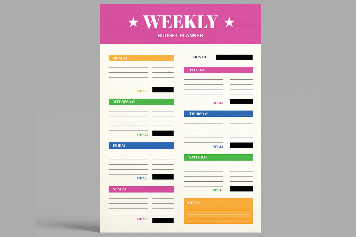 Budget Planner Template, a Stationery Template by ContestDesign (Photo 3 of 3)
