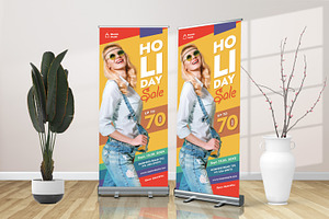 Holiday Sale Roll Up Banner