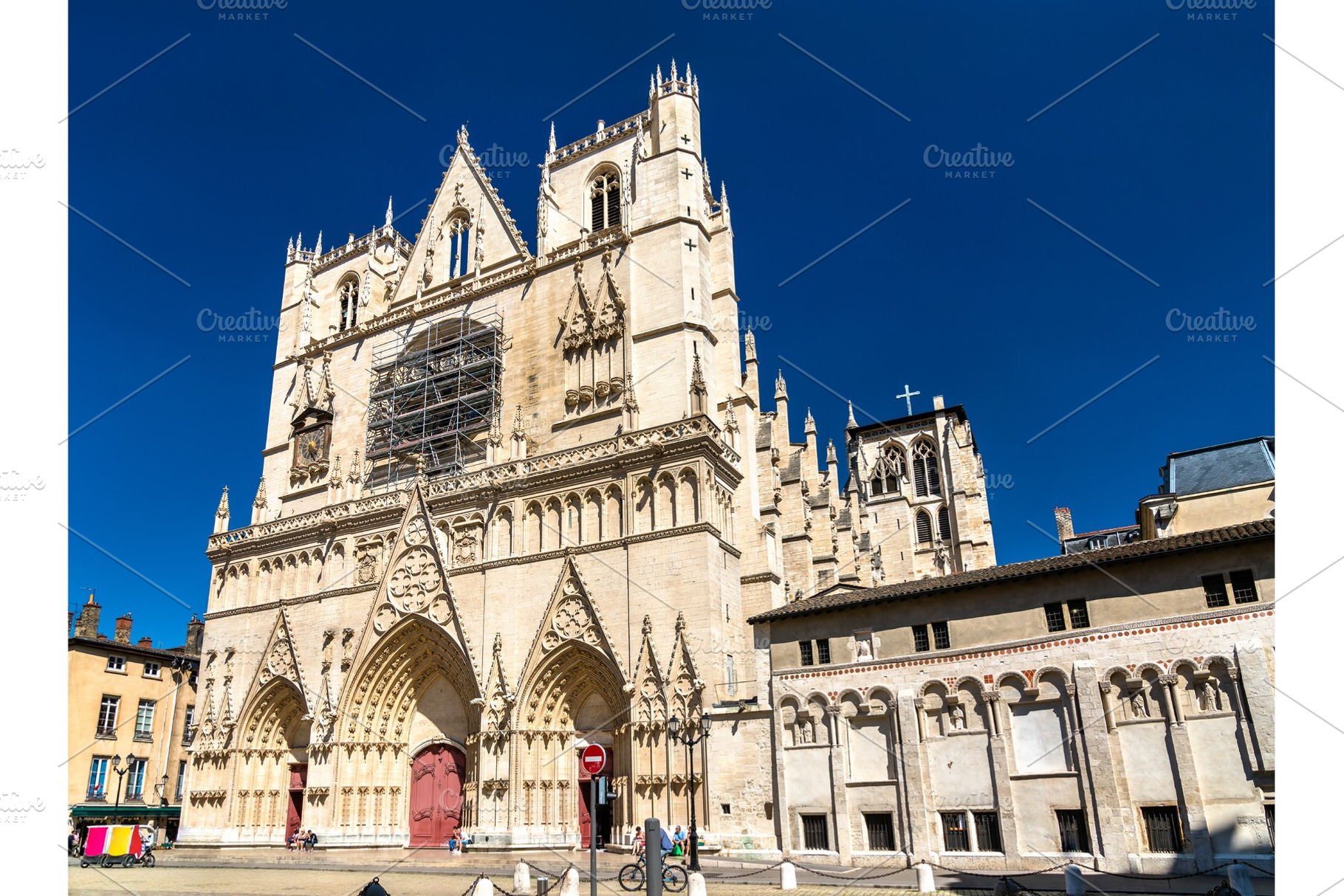 Saint john cathedral of lyon france containing lyon, cathedral, and, an Architecture Photo by Leonid Andronov