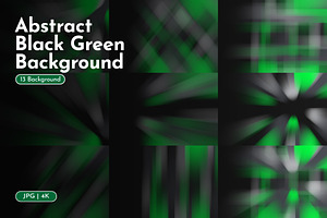Abstract Black Green Background