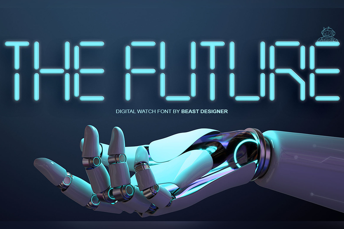 Digital Watch, a Font by Beast Designer (Photo 5 of 5)