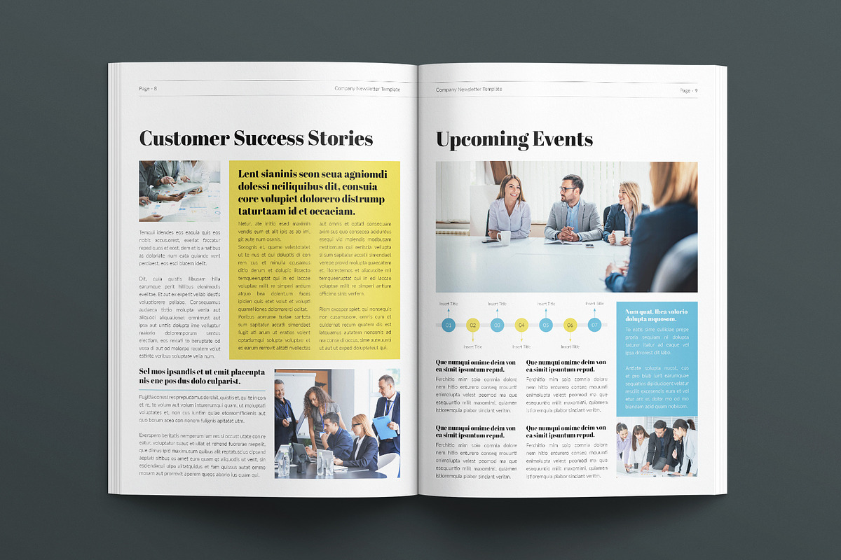 Company Newsletter Template, a Brochure Template by E-Type (Photo 4 of 7)