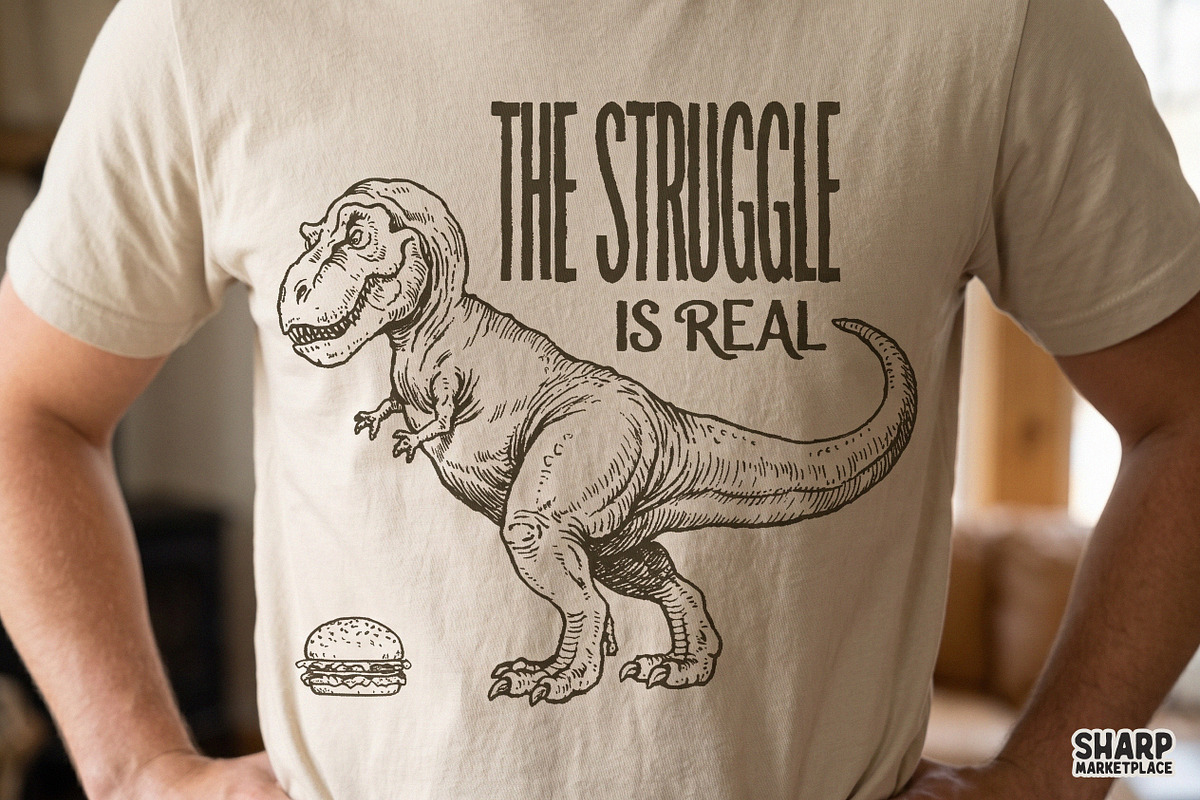 The Struggle Is Real PNG, Funny, an Object Graphic by SharpMarketplace (Photo 3 of 3)