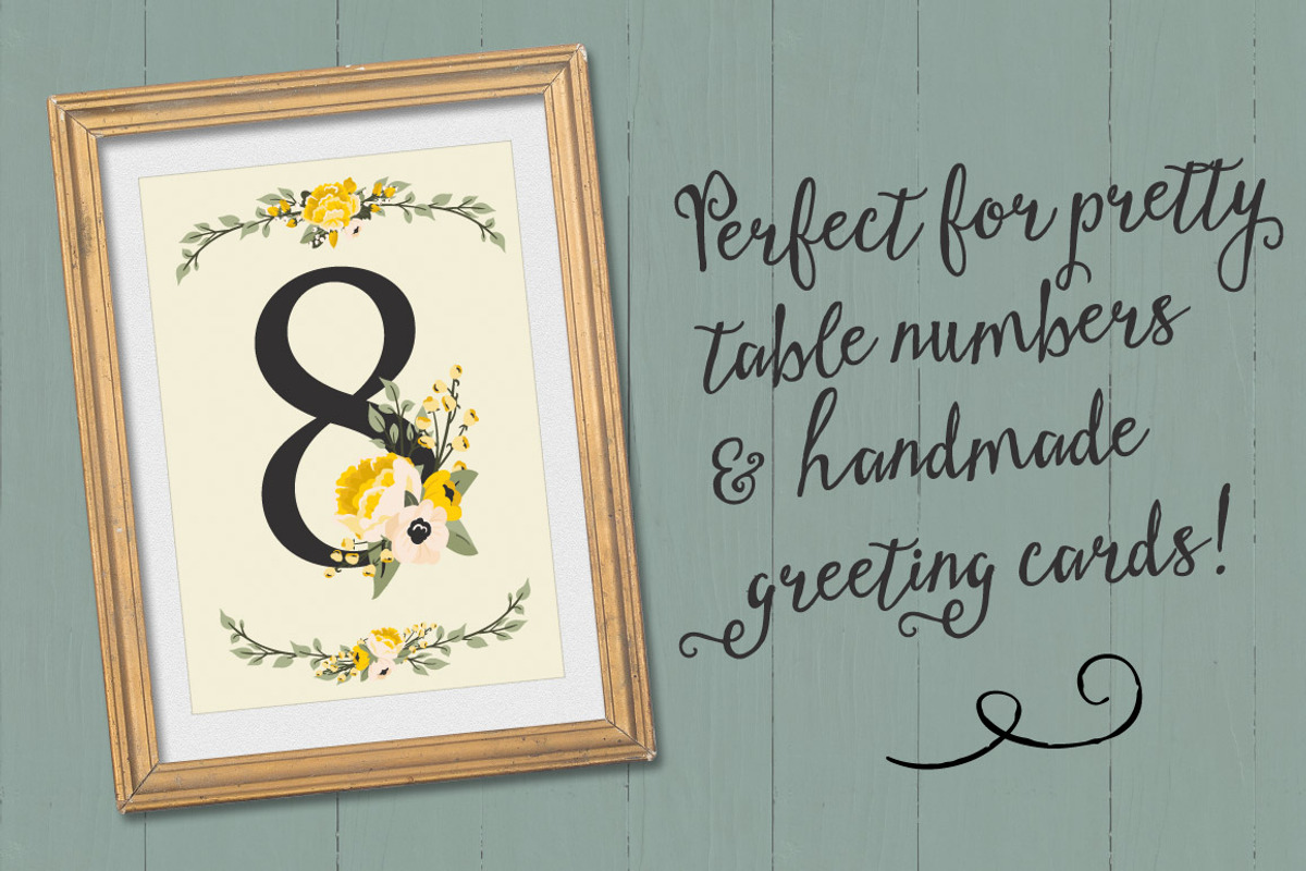 Sunshine Yellow Floral Numbers, an Illustration by Amanda Ilkov (Photo 4 of 5)
