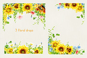 Watercolor Sunflowers, a Graphic by TheSeventhDesire (Thumbnail 3 of 8)