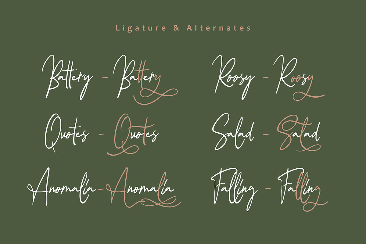 Balietan - Signature Font preview 7