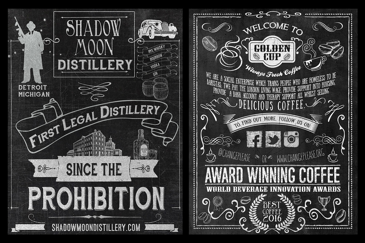 Twenty Editable Chalkboard Designs!, a Poster Template by the little wonder shop (Photo 6 of 9)