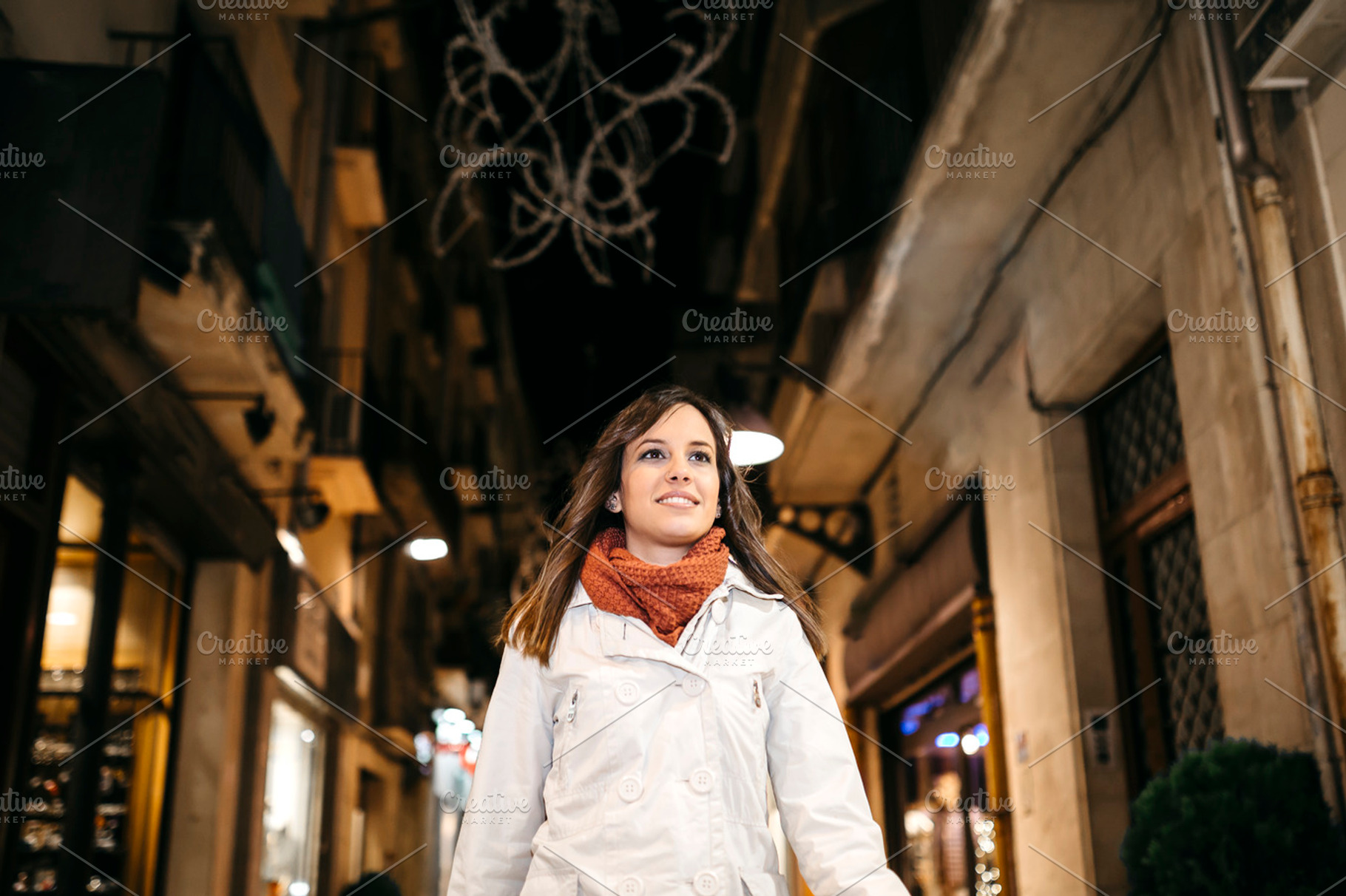 Woman shopping featuring woman, girl, and bags, a Person Photo by fotopitu