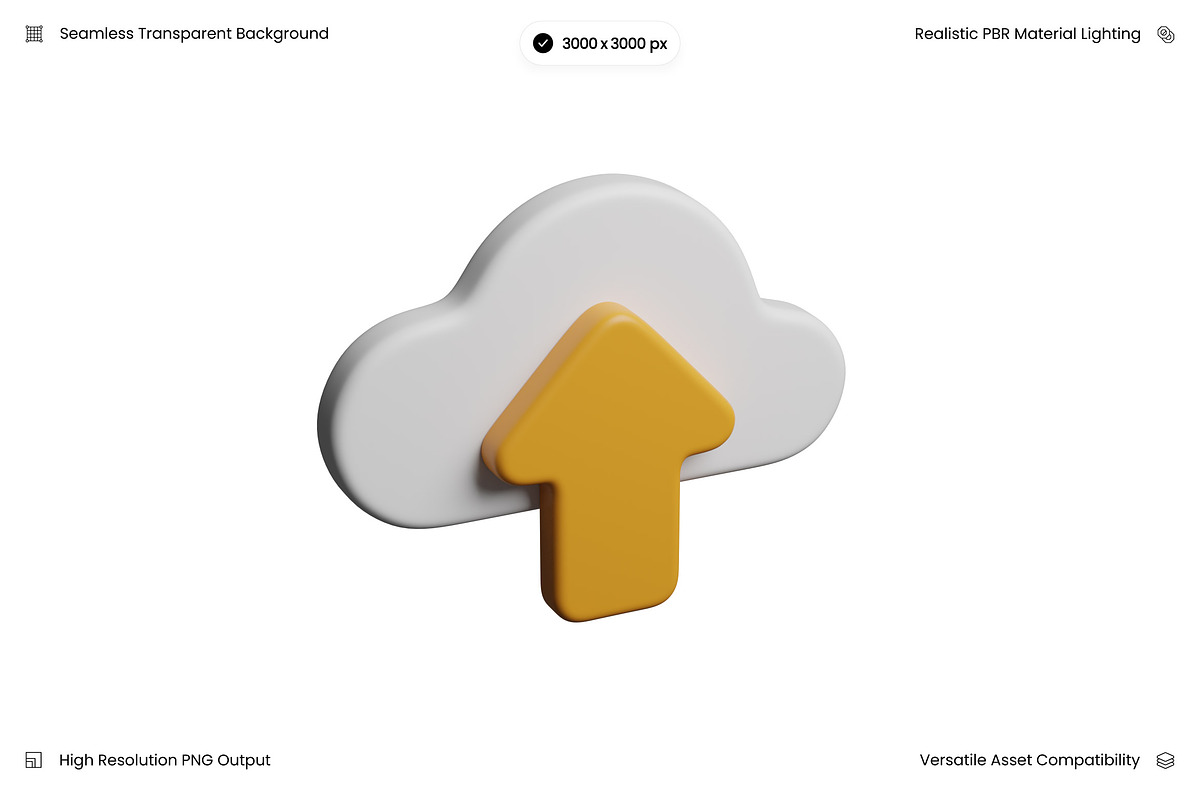 Cloud Arrow Upward 3D, an Object 3D Model by Wencory (Photo 1 of 2)