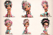 Whimsical Beach Girl Clipart, an Illustration by Digital Artistic99 (Thumbnail 4 of 11)