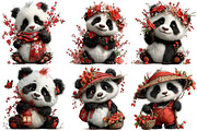 Whimsical Easter Panda Clipart, an Illustration by Pixels.Craft (Thumbnail 5 of 5)