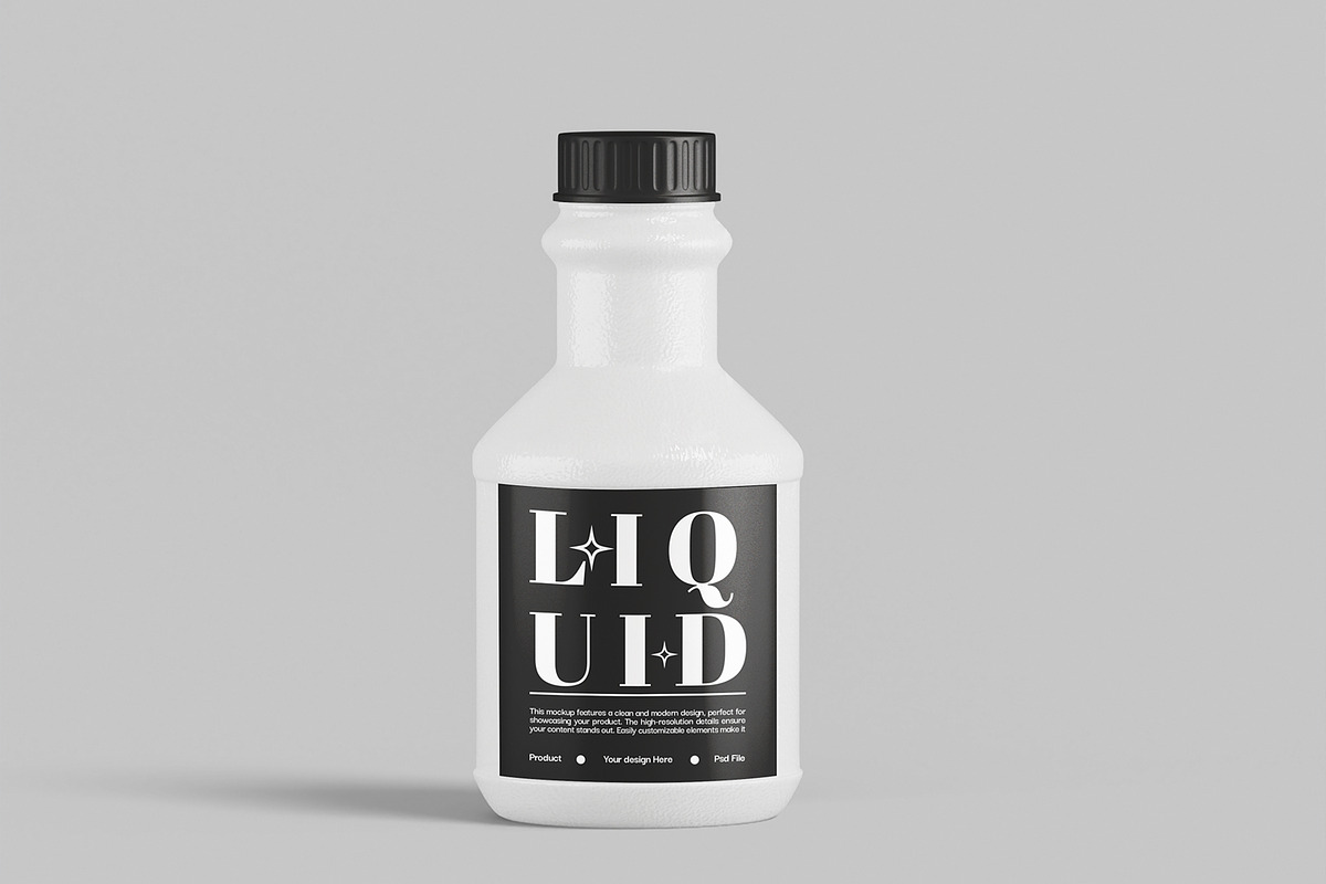 Plastic Bottle Liquid Mockup, a Packaging Mockup by Unerispace (Photo 4 of 4)