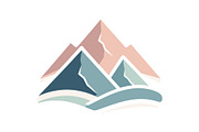 Geometric Mountain Icons Pack, an Object Graphic by yasushie (Thumbnail 6 of 12)