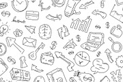 200 + finance doodle bundle set, an Outline Icon by foxndeer (Thumbnail 4 of 4)