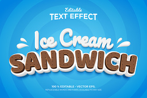 Text Effect - Ice Cream Sandwich