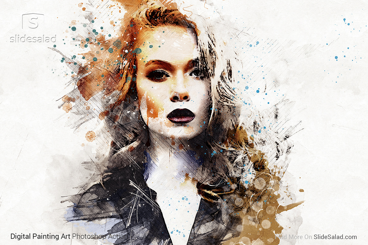 Digital Painting Photoshop Action, an Action Add-On by SlideSalad (Photo 3 of 21)