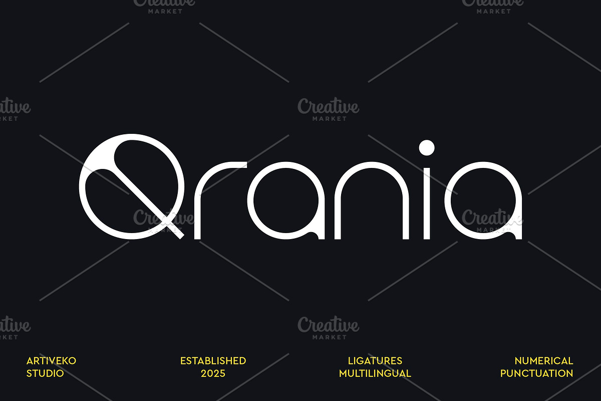 Qrania Minimalist Sans Font, a Sans Serif Font by Artiveko (Photo 1 of 8)