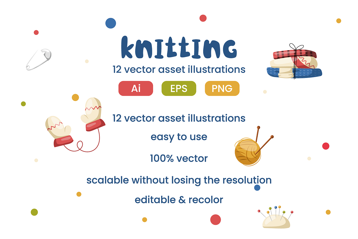 Knitting Icon Illustration, a Work Illustration by Artnivora.Std (Photo 3 of 4)