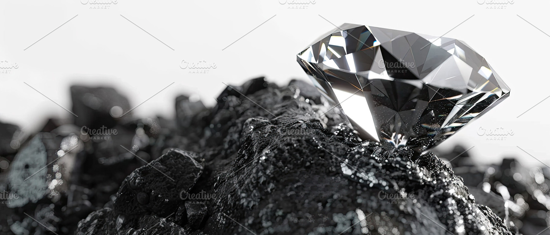 Diamond On Coal white background , G, a Photo by LOGOCREATIVE