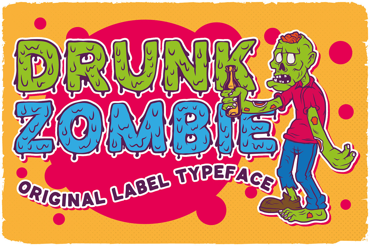 Drunk Zombie, a Font by VozzyStock (Photo 3 of 10)