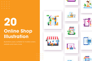 Online shop illustration pack
