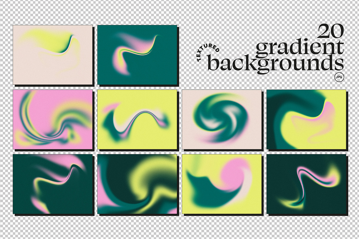 VIVID JADE Gradient Set, a Texture Graphic by angelainthefields (Photo 7 of 11)
