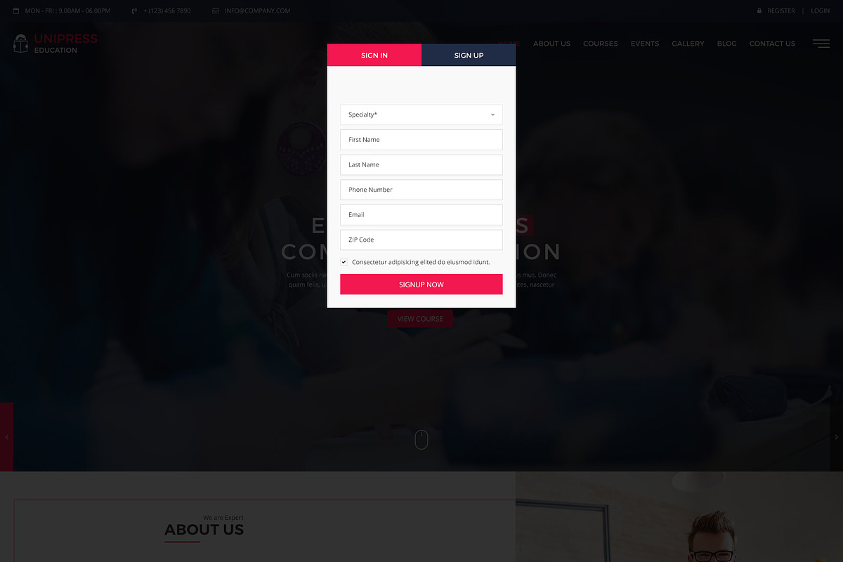 Unipress Education PSD Template, a Websites & App Template by mine-tech (Photo 16 of 22)