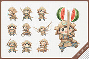 Friendly Samurai Kid Cute Cartoon, a Person Illustration by Gohsantosa (Thumbnail 3 of 4)