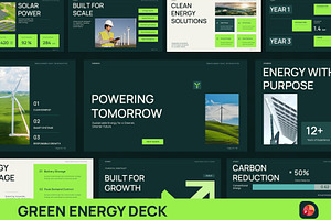 Green Energy Deck PowerPoint, a Presentation Template by New Coral Design