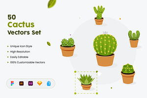 Cactus Vector Set