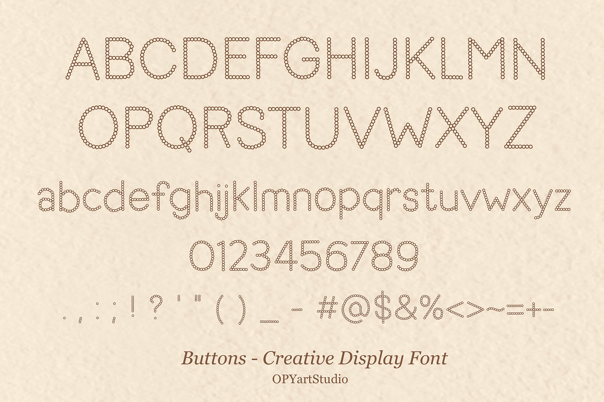 Buttons - Creative Display Font, a Sans Serif Font by OPY ArtStudio (Photo 5 of 5)