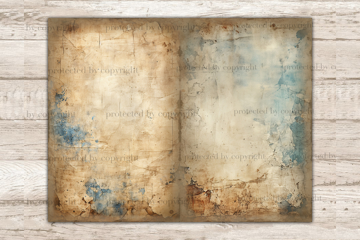 Antique Paper Junk Journal Pages, a Texture Illustration by GlamArtZhanna (Photo 3 of 9)