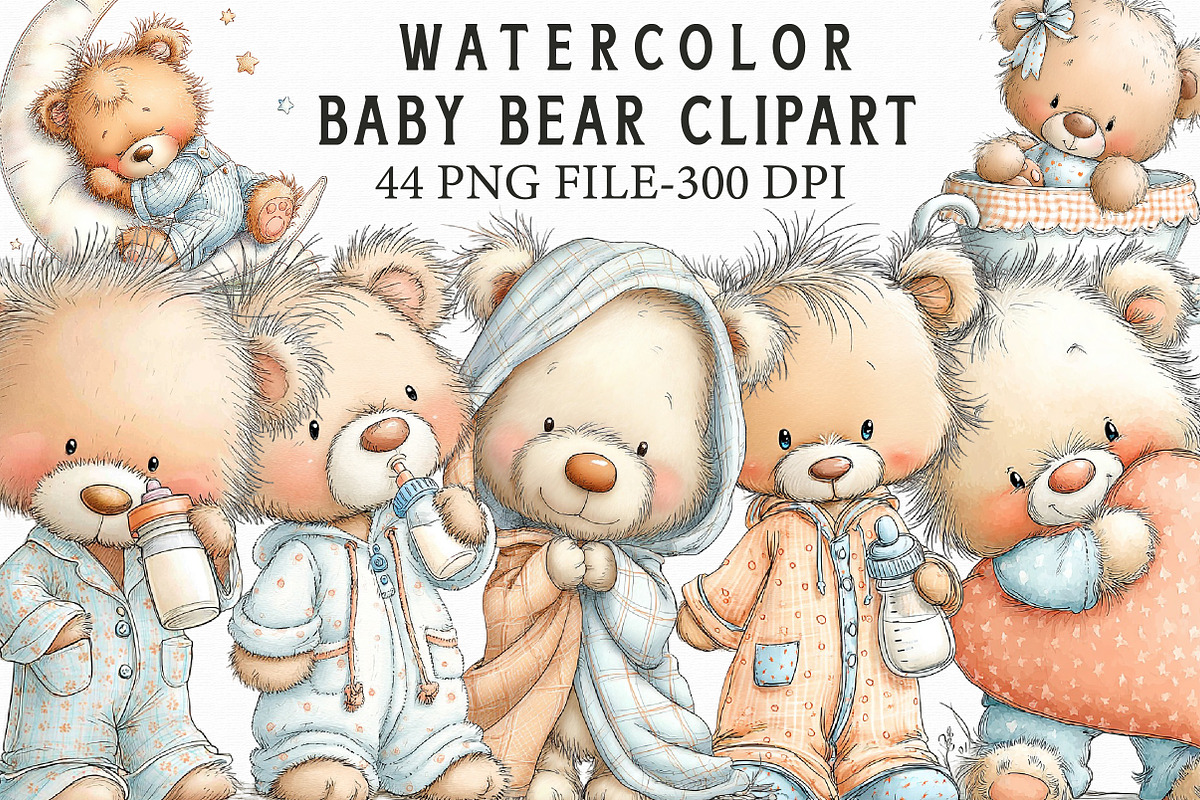 Baby Bear Clipart, an Illustration by Libby Wishes (Photo 1 of 7)