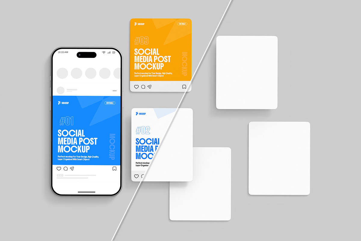 Social Media Post Mockup Layout, a Product Mockup by graphypix (Photo 3 of 4)