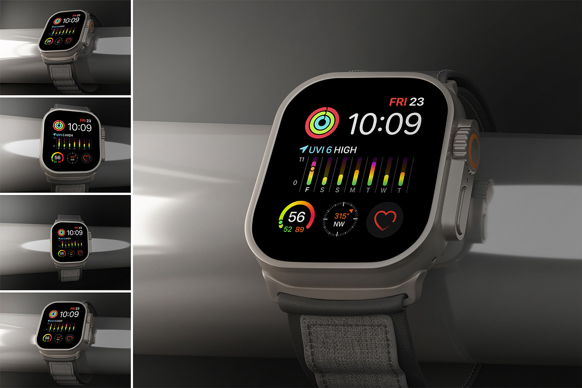 Apple Watch Ultra Mockup, a Wearable Device Mockup by Mockupnine (Photo 1 of 7)