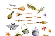 Magic Cat: Halloween PNG Clipart, an Object Graphic by Pattern + watercolor (Thumbnail 12 of 13)