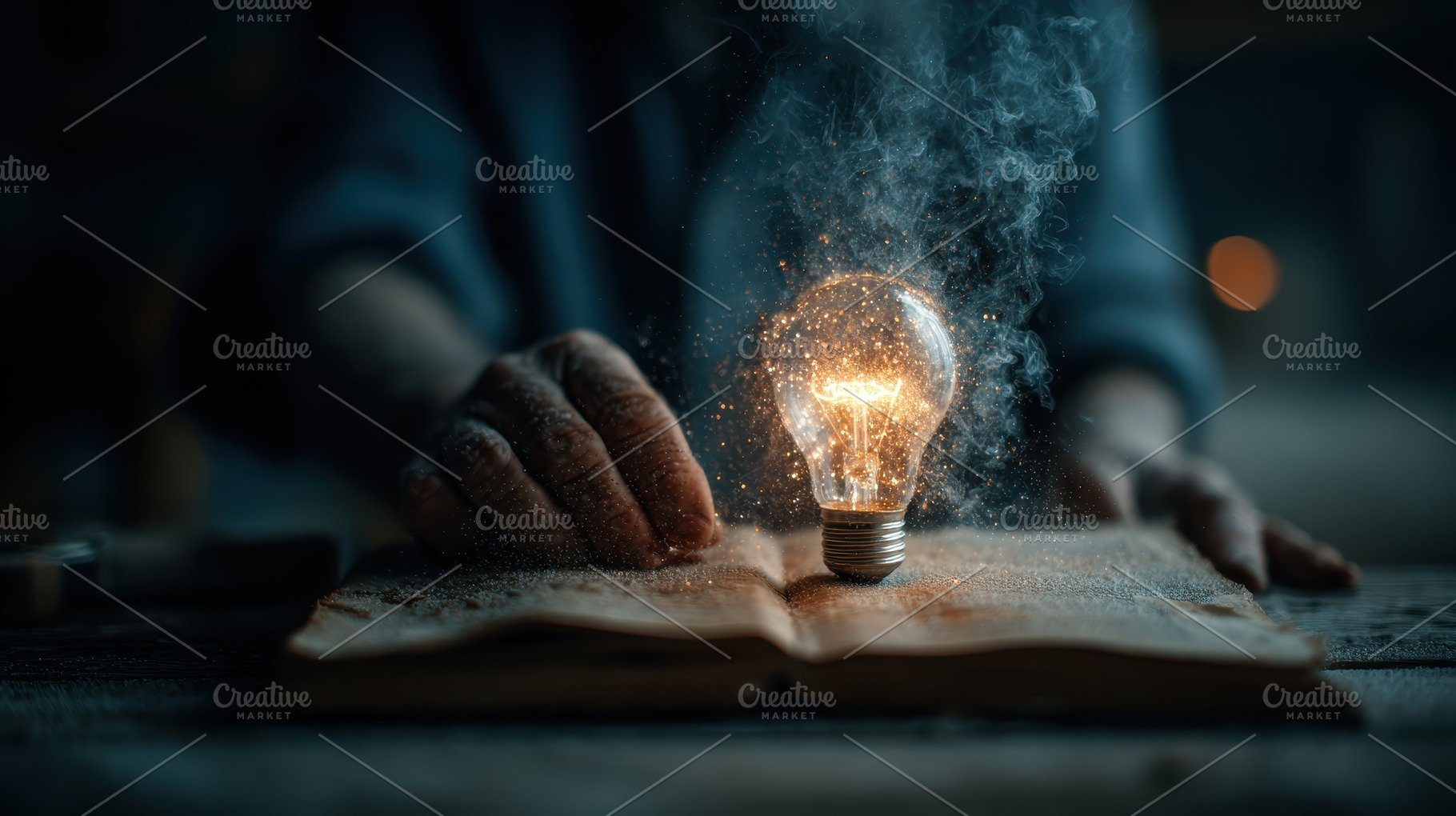 Glowing Lightbulb on Open Book Spark, a Photo by Pixeness Studio