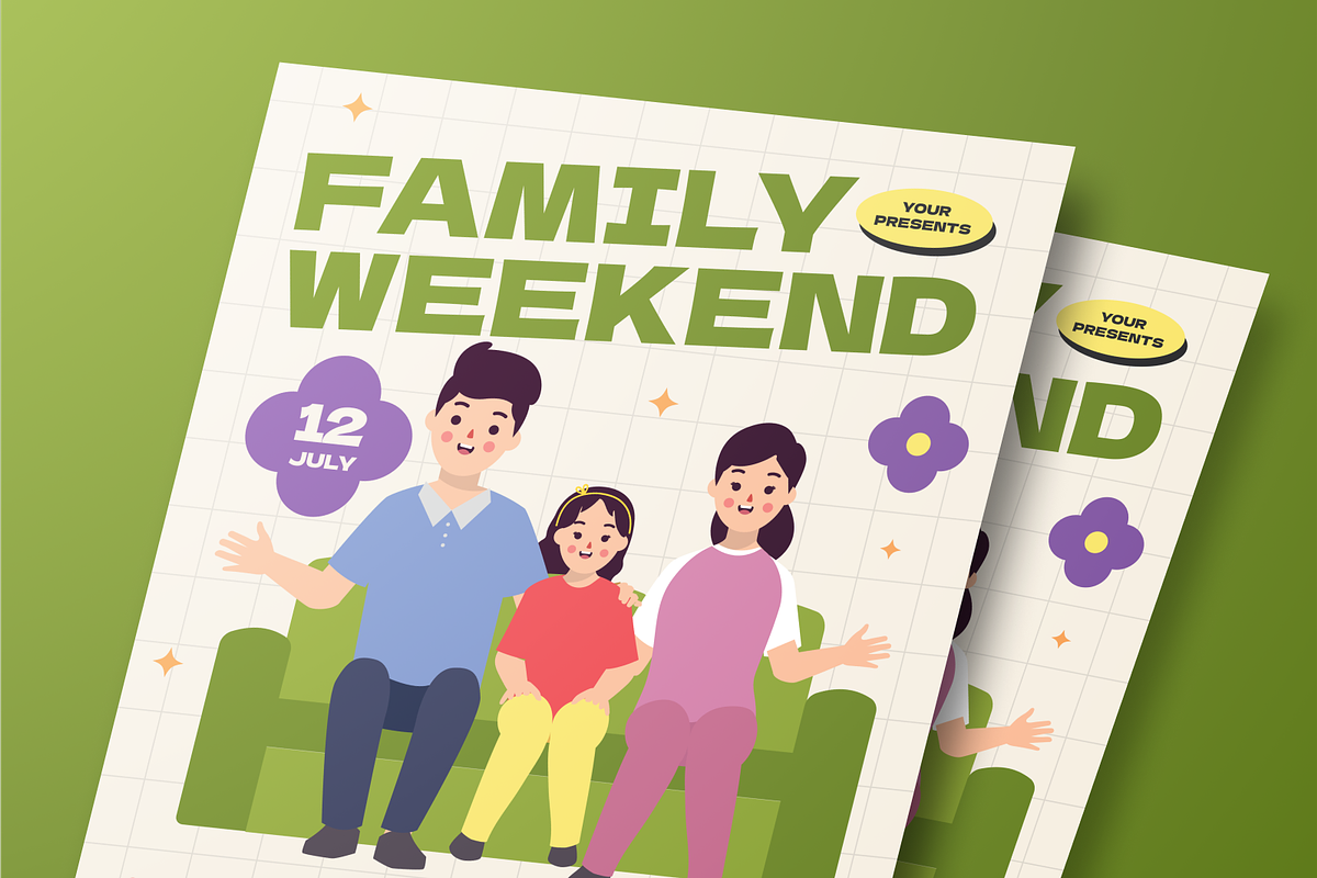 Family Weekend Event Flyer Set, a Flyer Template by Annora Studio (Photo 5 of 6)