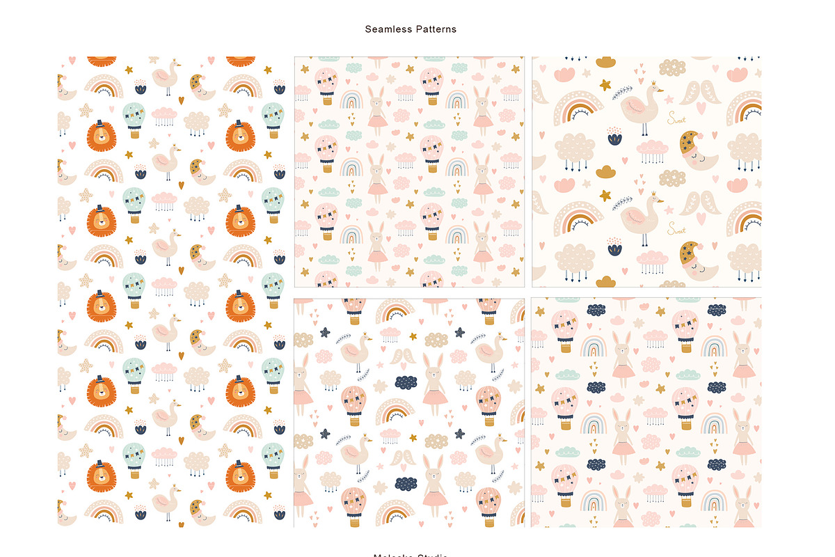 Animals and Rainbows Bundle, an Animal Illustration by MoleskoStudio (Photo 9 of 9)