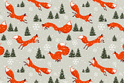 Winter seamless pattern, an Animal Illustration by JulianArt (Thumbnail 6 of 7)