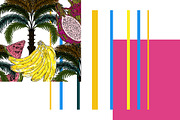 Banana Watermelon Dragon Fruit, a Pattern Graphic by NayaChu (Thumbnail 9 of 9)
