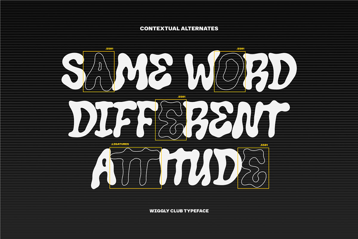 Wiggly Club Font, a Handwritten Font by Sekyra Lab (Photo 4 of 11)