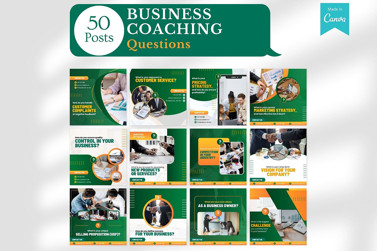 520 Business Coaching Canva Template, a Social Media Template by Viral Content Design (Photo 5 of 17)