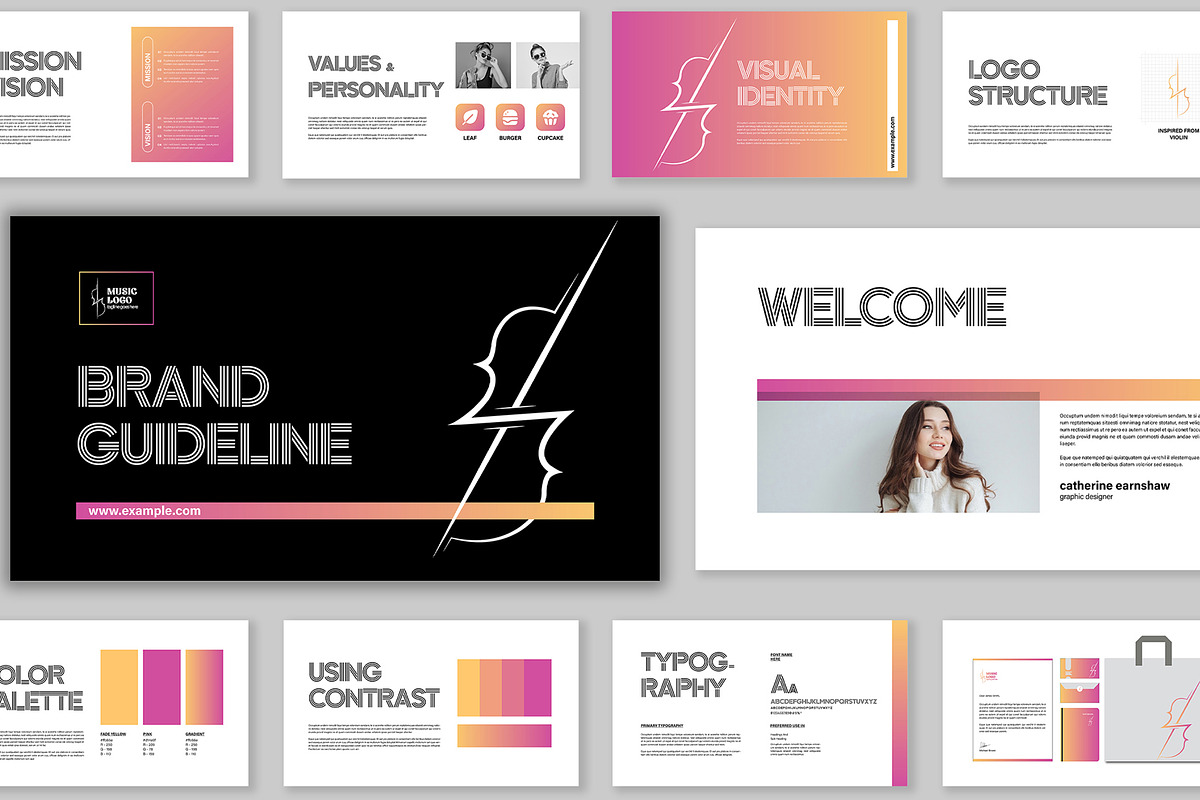 Creative Brand Guideline, a Presentation Template by Mighty-Slide (Photo 1 of 6)