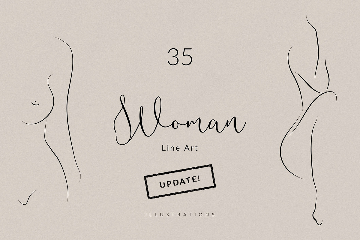 Womans Body. Line Art Collection, a Decorative Illustration by le-genda (Photo 1 of 12)