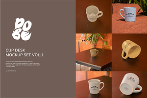 Cup Desk Mockup Set - Vol 1, a Product Mockup by DOBE Studio