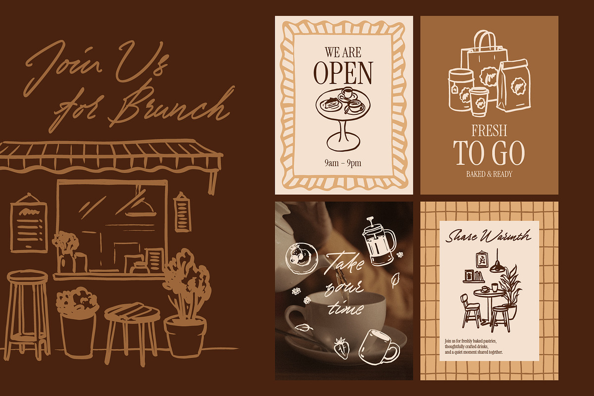 Cafe Branding Illustration Toolkit, a Food Illustration by Wild and Wonder by Ana (Photo 14 of 17)