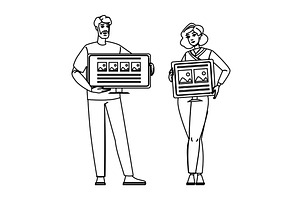 website responsive images vector, a Technology Illustration by pikepicture